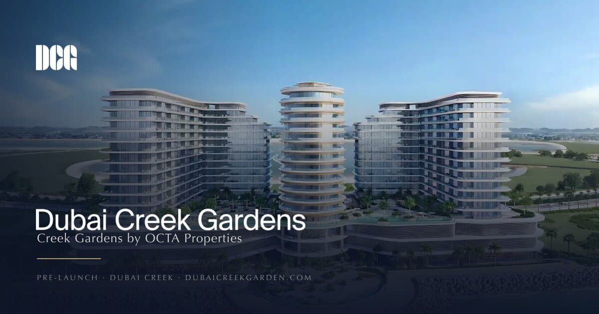 Dubai Creek Gardens waterfront render