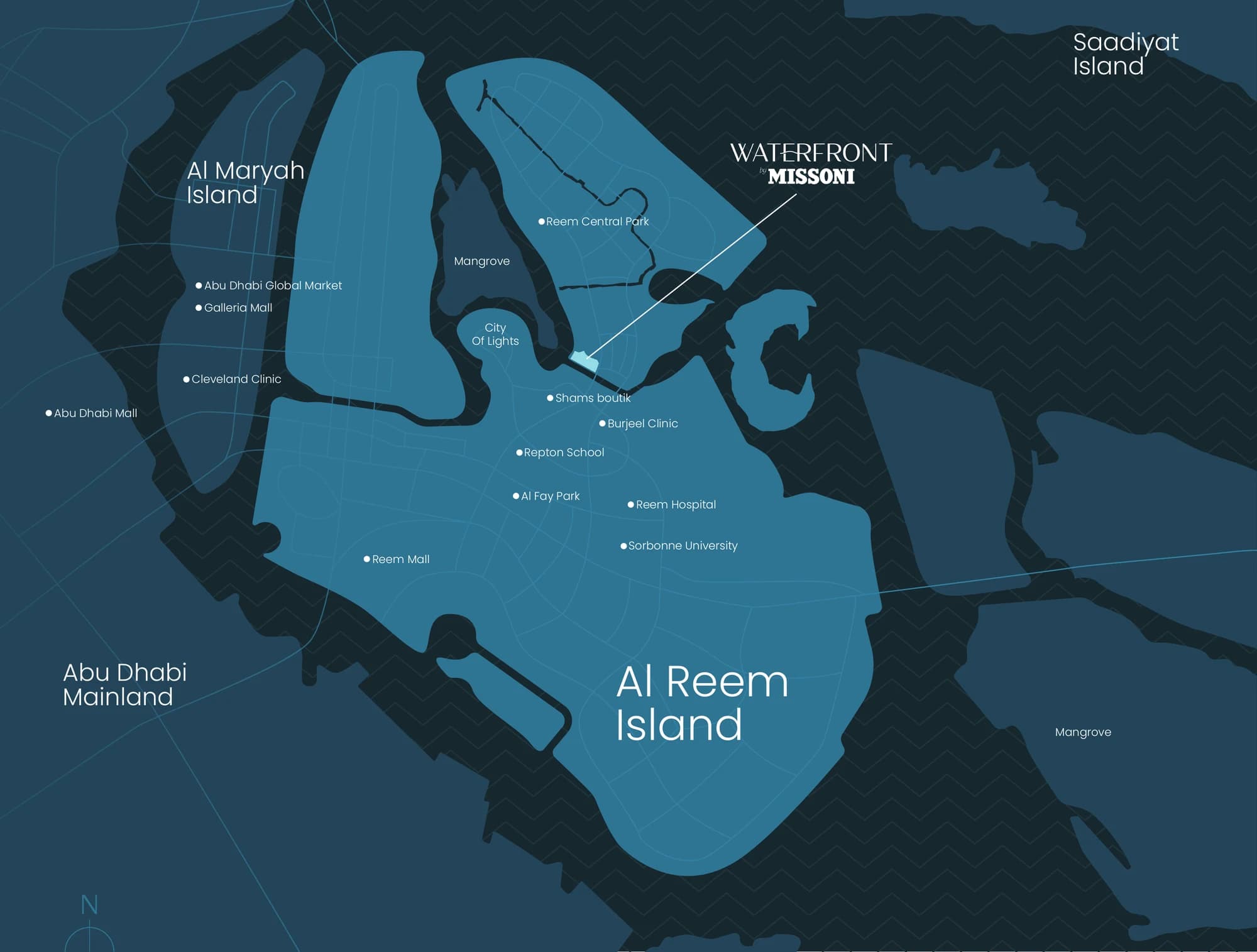 Waterfront by Missoni location map